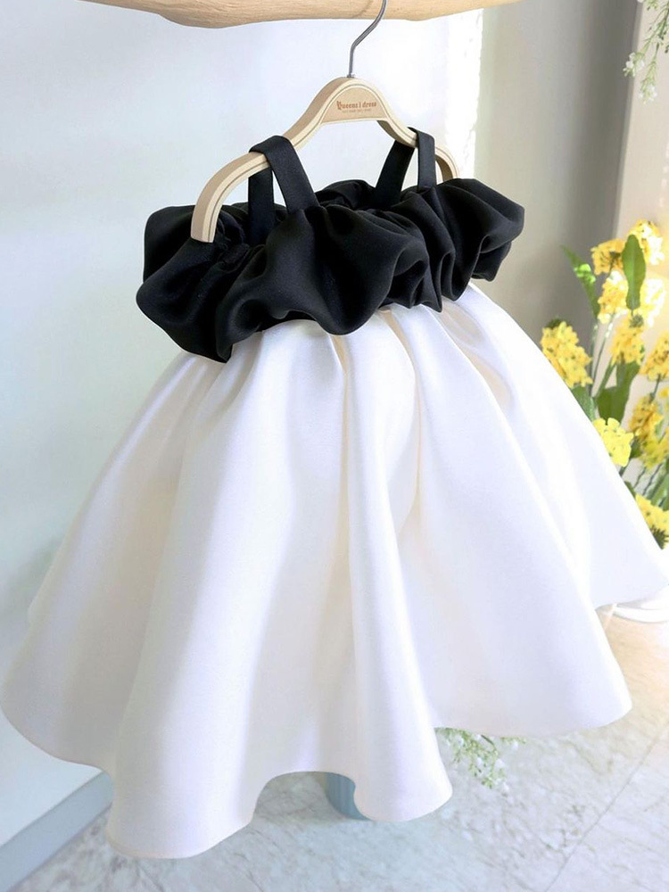 Baby Clothing Dresser - HETISO สาวปาร์ตี้ชุดวันเกิดเด็กเจ้าหญิงบอลชุดสําหรับจัดเลี้ยงงานแต่งงานสีดําสีขาวใหม่ปีเครื่องแต่งกาย 1-12Y