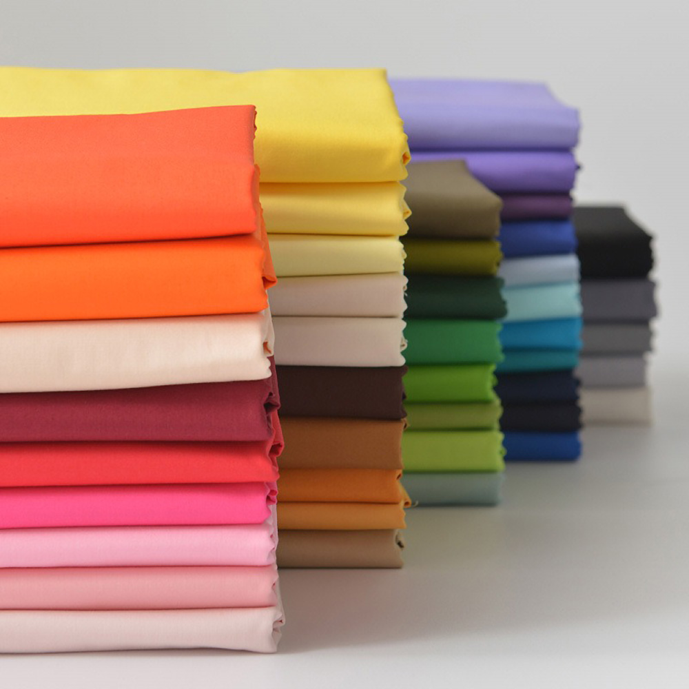 Baby Clothing Organic - 140x50 ซม.ผ้าฝ้าย Poplin Pre-Shrunk สีทึบสําหรับทารก Rompers