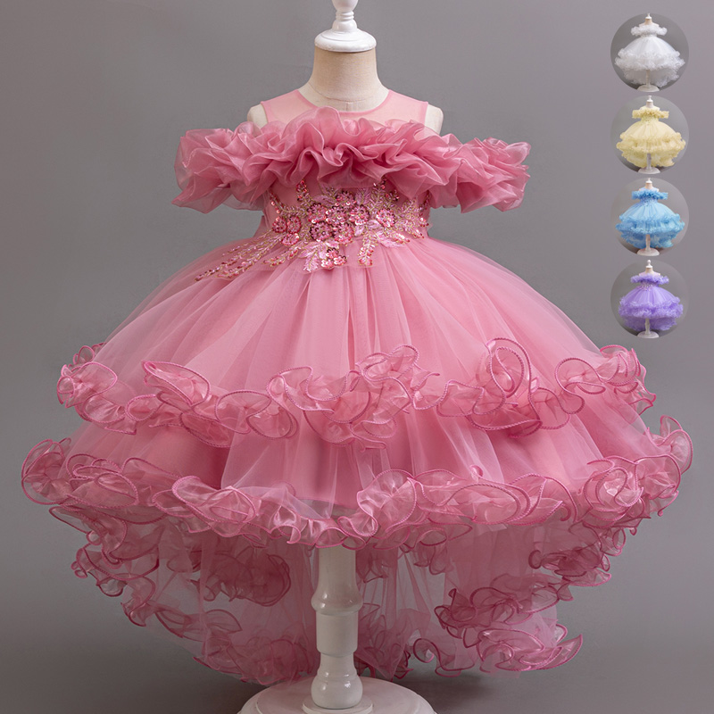 Baby Clothing Dresser - สาวดอกไม้เจ้าหญิงเลื่อมเด็กงานแต่งงาน Christmas Party ชุดหางวันเกิดงานแต่งงานดอกไม้สาวหวานและน่ารักชุด