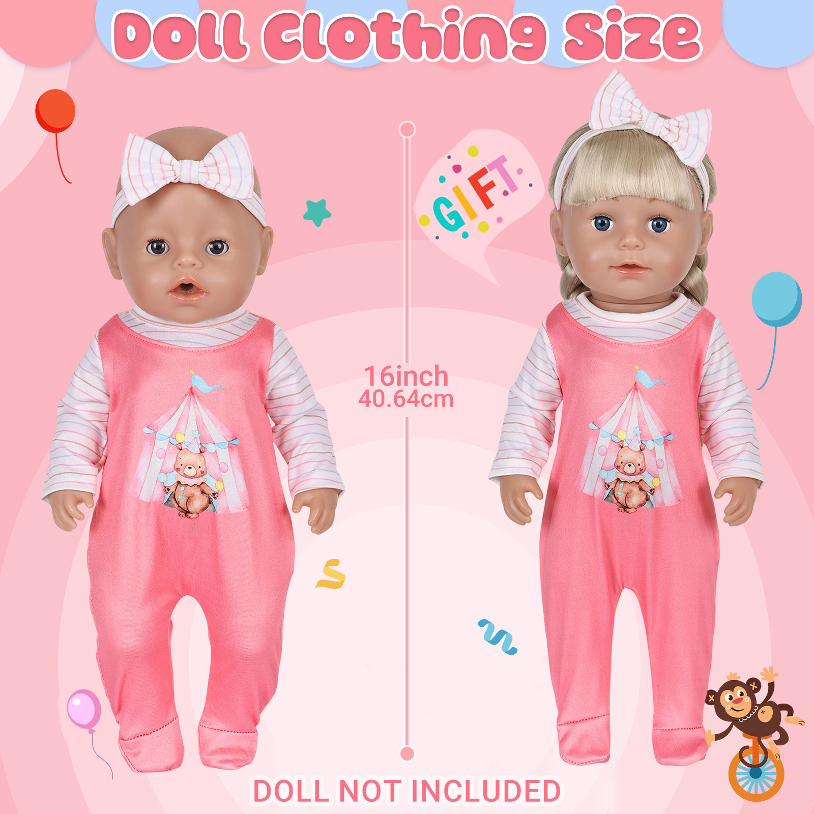 เสื้อผ้าตุ๊กตาสำหรับ 16-18 นิ้ - Baby Clothing Usa บทวิจารณ์และราคา