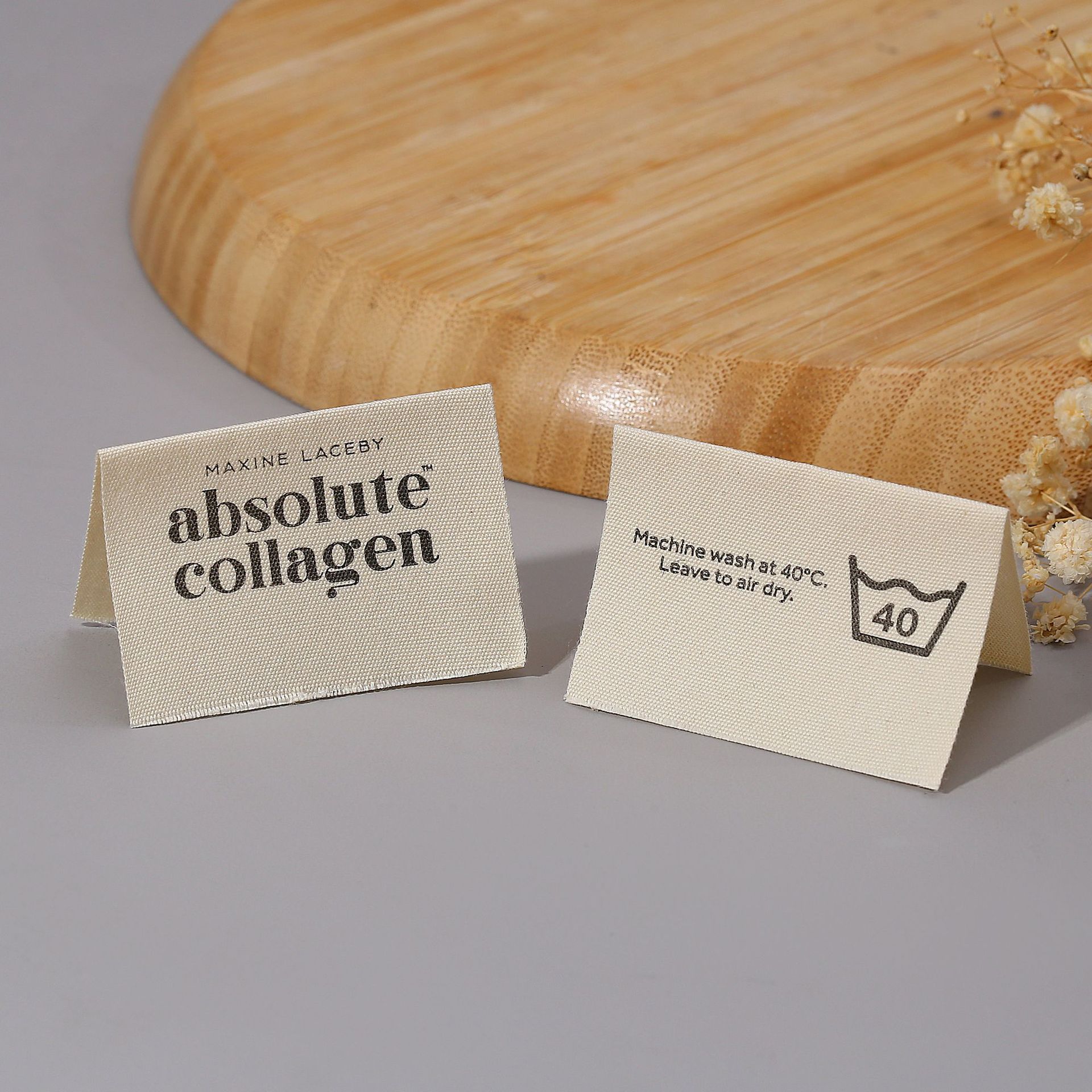 ป้ายผ้าฝ้ายพิมพ์โลโก้ส่วนตัว ป - Baby Clothing Organic บทวิจารณ์และราคา