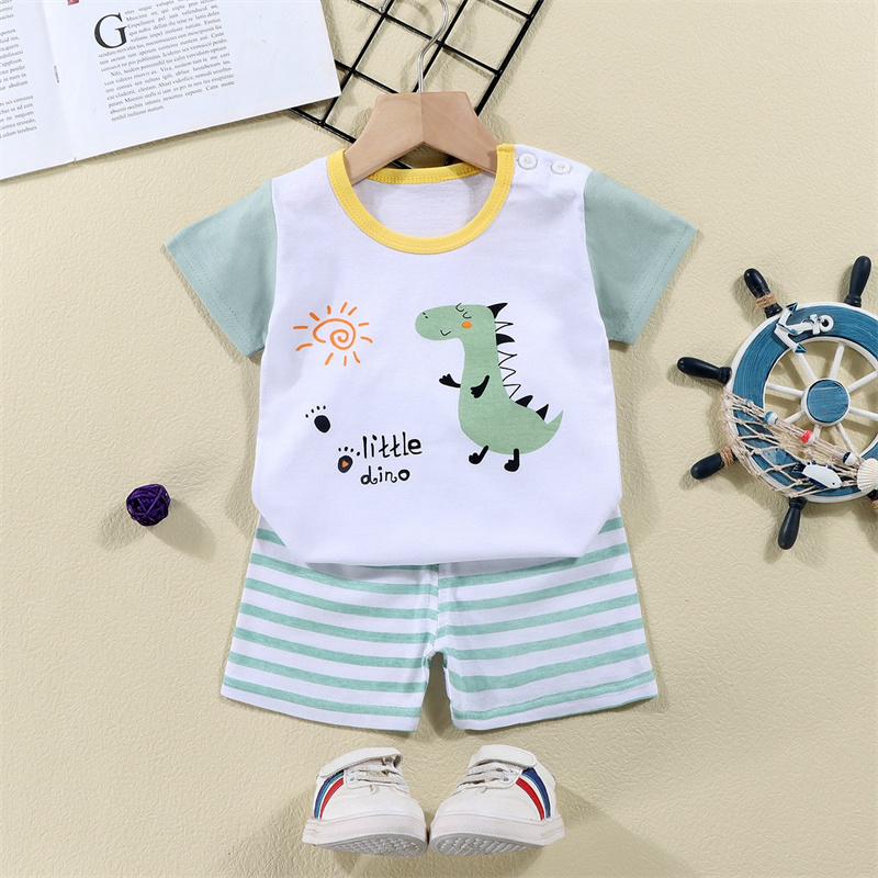 ผ้าฝ้ายTees + กางเกงขาสั้น 2 ช - Baby Clothing Dividers บทวิจารณ์และราคา