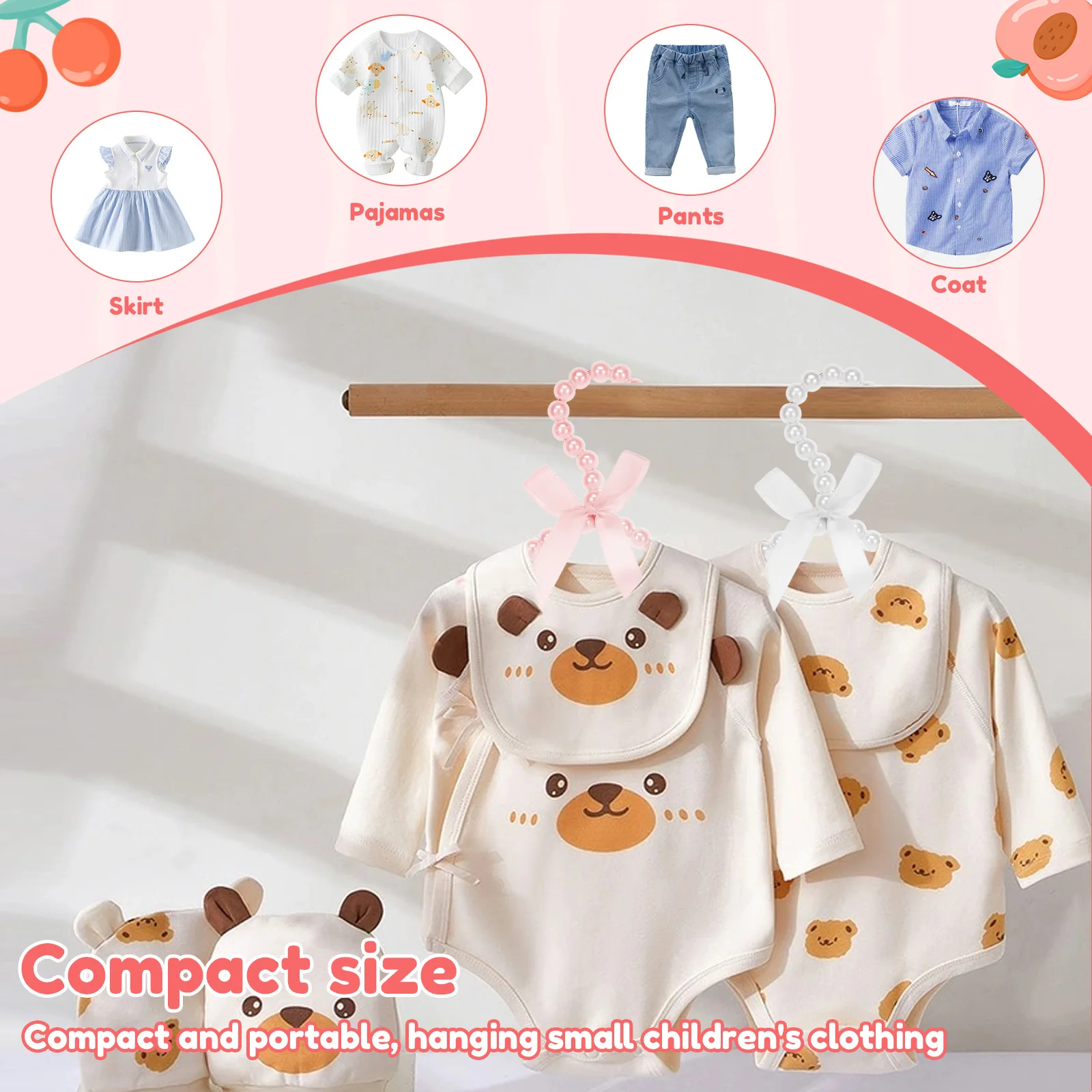ไม้แขวนเสื้อมุก 12 ชิ้นสำหรับเ - Baby Clothing Dividers บทวิจารณ์และราคา