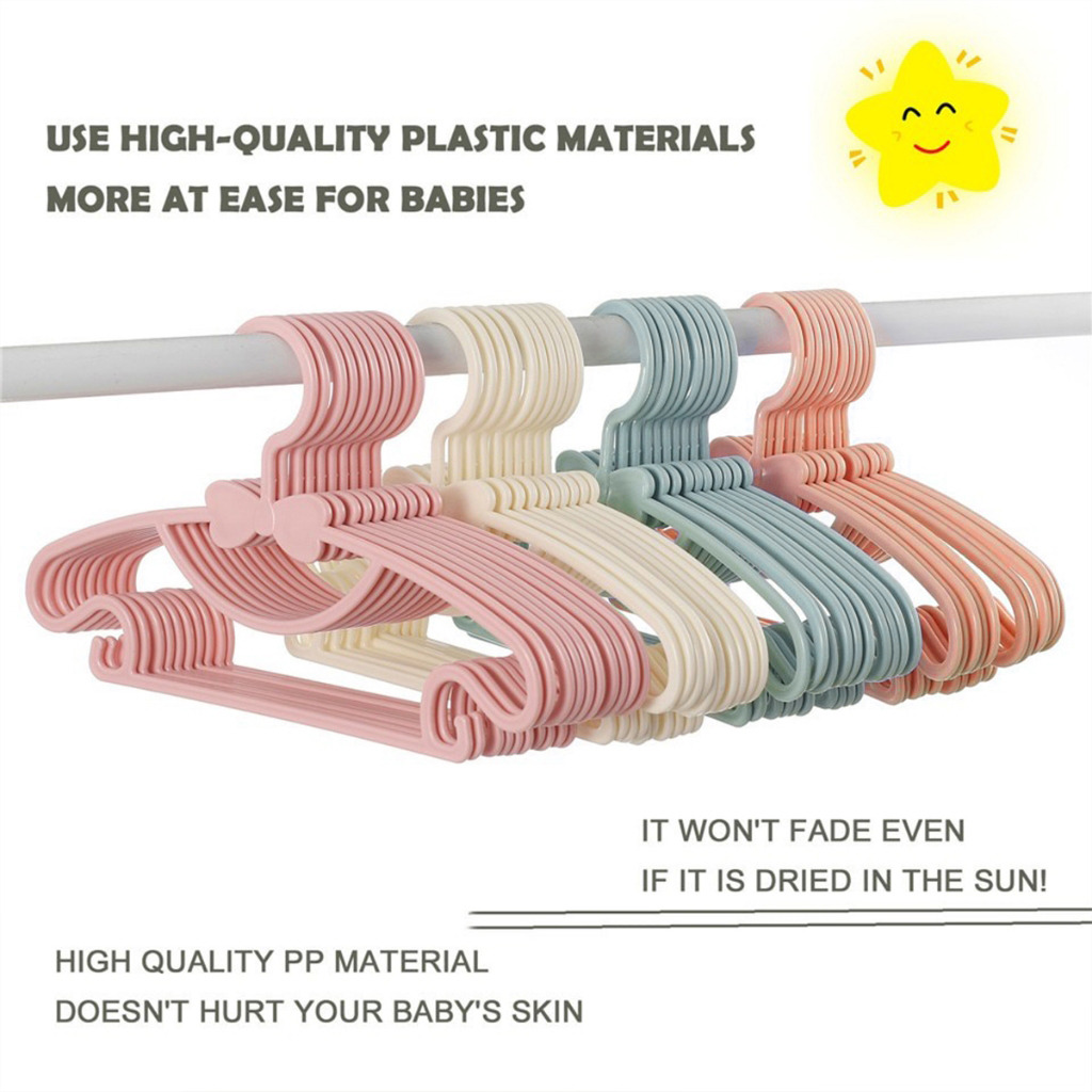 12 ชิ้น ชุดไม้แขวนเสื้อเด็กทาร - Baby Clothing Hanging Rack บทวิจารณ์และราคา